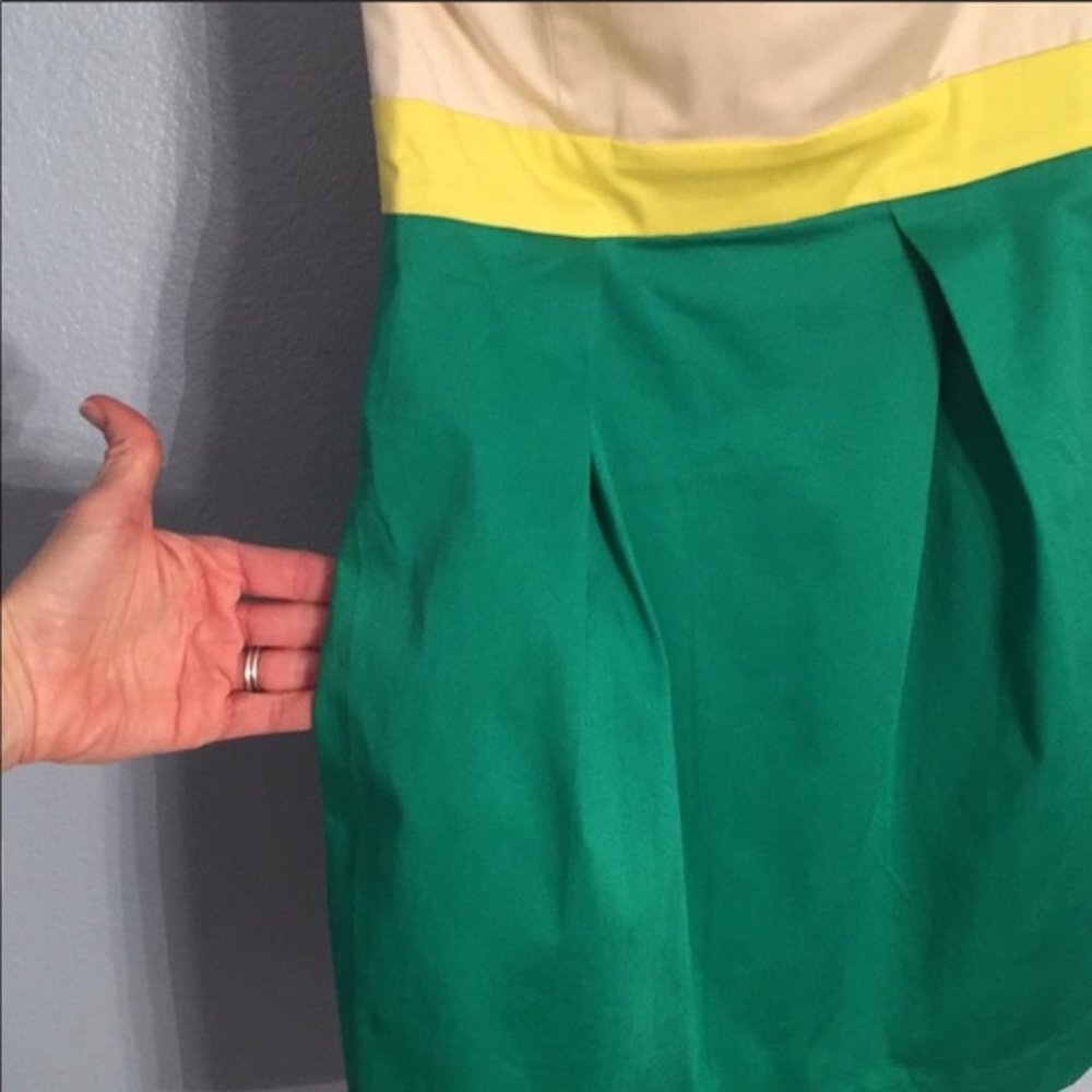 French Connection Strapless Color Block Dress Sz 2 - image 3